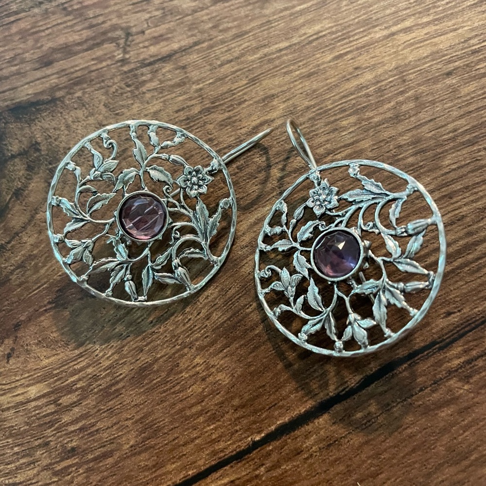 Natural 5 ct Amethyst Earrings